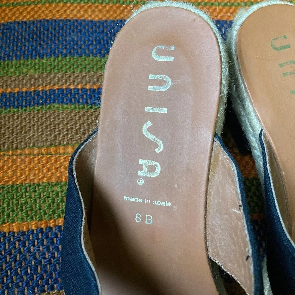 Unisa Black Canvas Sandals with‎ Jute Soles, Size 8B - Picture 3 of 8